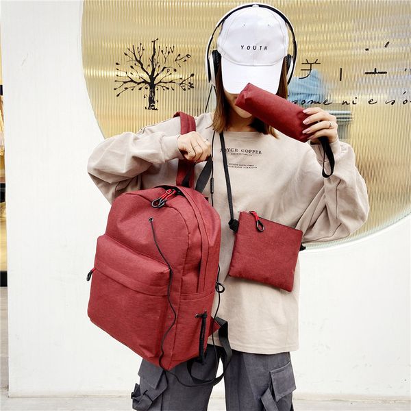 3pcs set nylon backpack anti-theft travel bagpack lapbackbag school bags for teenager boy girls kids bookbag mochila escolar
3pcs set nylon backpack anti-theft travel bagpack lapbackbag school bags for teenager boy girls kids bookbag mochila escolar