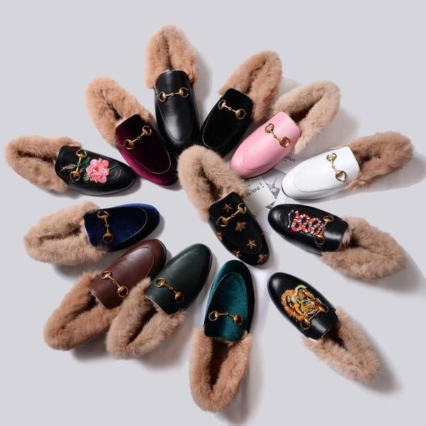 us4-11 womens real leather velvet fur backless loafer mule slide princetown shoes metal buckle warm 14styles plus size, Black
us4-11 womens real leather velvet fur backless loafer mule slide princetown shoes metal buckle warm 14styles plus size, Black