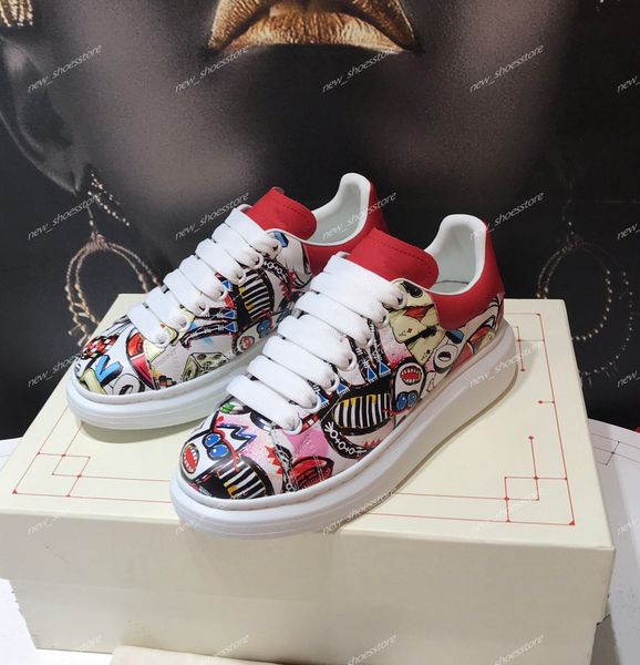 designer shoes luxury mens women leather graffiti sneaker fashion white leather platform shoes flat casual shoes, Black
designer shoes luxury mens women leather graffiti sneaker fashion white leather platform shoes flat casual shoes, Black