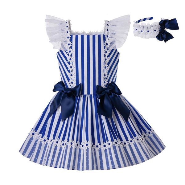 pettigirl 2020 new cotton summer girl dress blue stripe kids causal dresses for baby with blue bows and lace children wear, Red;yellow
pettigirl 2020 new cotton summer girl dress blue stripe kids causal dresses for baby with blue bows and lace children wear, Red;yellow
