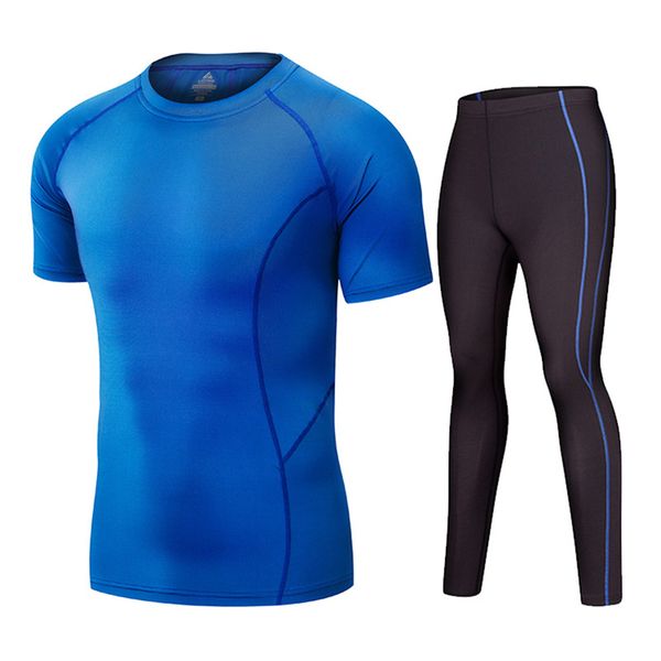 running sets short sleeve compression tracksuit fitness tight set t-shirt legging men's sportswear gym sport suit, Black;blue
running sets short sleeve compression tracksuit fitness tight set t-shirt legging men's sportswear gym sport suit, Black;blue