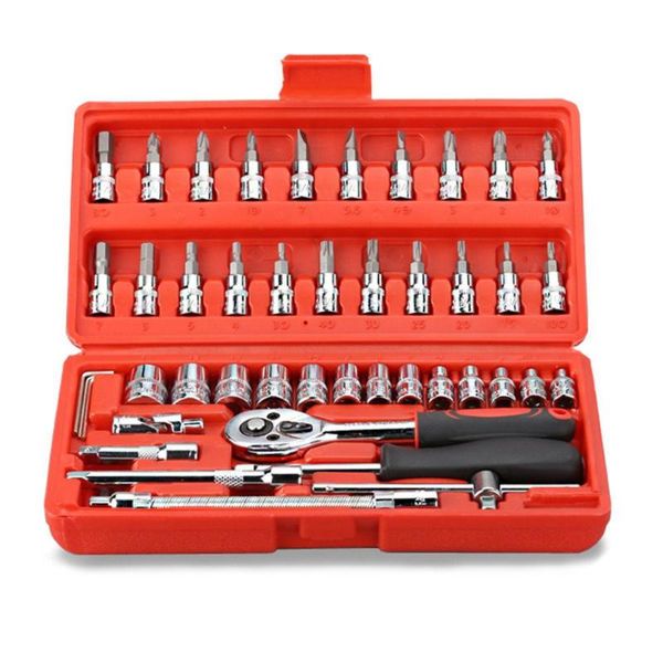 46pcs 1/4-inch socket set car repair tool ratchet torque wrench combo tools kit auto repairing chrome plated car repairing tool
46pcs 1/4-inch socket set car repair tool ratchet torque wrench combo tools kit auto repairing chrome plated car repairing tool