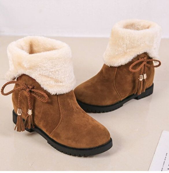 2019 winter new snow boots bow two wear plus velvet warm female cotton boots in the tube waterproof platform women's boots, Black
2019 winter new snow boots bow two wear plus velvet warm female cotton boots in the tube waterproof platform women's boots, Black