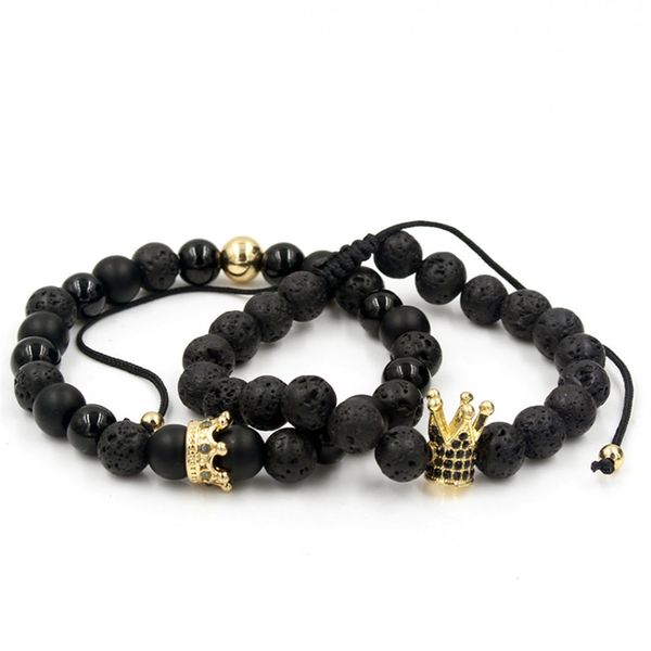 faitheasy natural volcano stone black matting micro crown weave bracelet ornaments, Golden;silver
faitheasy natural volcano stone black matting micro crown weave bracelet ornaments, Golden;silver