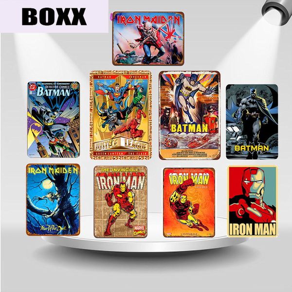 marvel super hero vintage metal wall art plaque iron man batman retro painting poster l music bar restaurant home decor wy40
marvel super hero vintage metal wall art plaque iron man batman retro painting poster l music bar restaurant home decor wy40