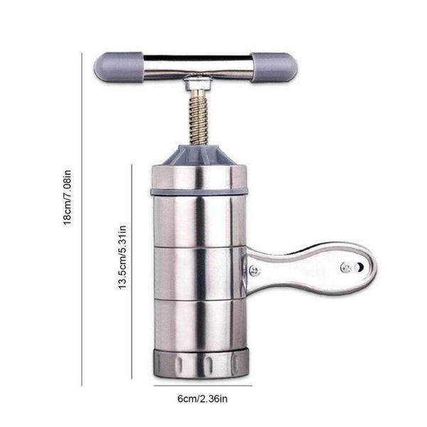 stainless steel manual noodle maker rust-proof press pasta machine fruit juicer home restaurant kitchenware with 2/5 die heads
stainless steel manual noodle maker rust-proof press pasta machine fruit juicer home restaurant kitchenware with 2/5 die heads