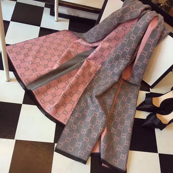 

thousands of birds, imitation cashmere scarves, female lovers autumn and winter korean version of black gray double-sided plaid shawl, Blue;gray