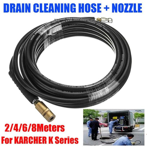 2/4/6/8m max.40mpa 5800psi pressure washer drain cleaning hose with jet nozzle for karcher k series car cleaning water spray-gun
2/4/6/8m max.40mpa 5800psi pressure washer drain cleaning hose with jet nozzle for karcher k series car cleaning water spray-gun