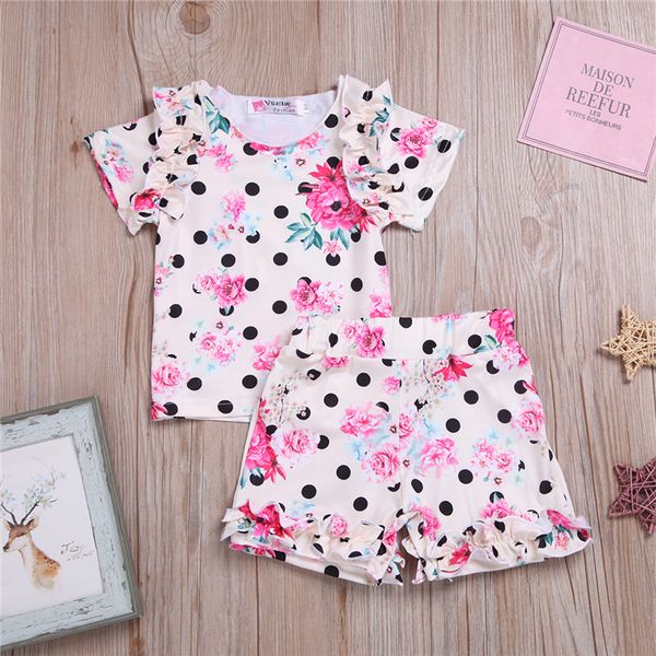 summer girl kids clothes set cartoon short sleeve black dot printed t-shirt +shorts 2 pieces sets kids designer clothes girls jy561, White
summer girl kids clothes set cartoon short sleeve black dot printed t-shirt +shorts 2 pieces sets kids designer clothes girls jy561, White