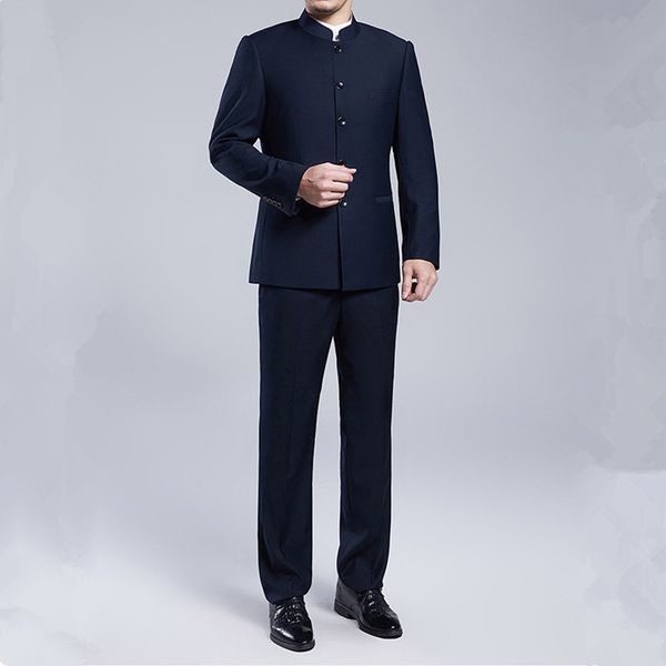 men's stand collar suit chinese style slim black tunics- 4xl suit two-piece blazer pants business chinese style custom, White;black
men's stand collar suit chinese style slim black tunics- 4xl suit two-piece blazer pants business chinese style custom, White;black