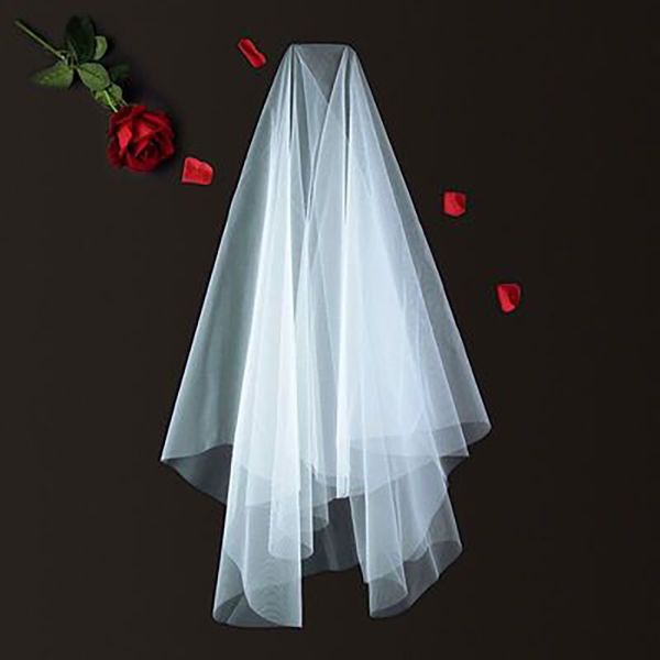 bridal veils single plain yarn net bridal wedding veil simple one-layer 1.5 m waist long veil ivory no comb, Black
bridal veils single plain yarn net bridal wedding veil simple one-layer 1.5 m waist long veil ivory no comb, Black