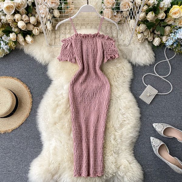 vintage 2020 slim draped bodycon knitted short dress spaghetti strap off shoulder dress summer party women club dresses, Black;gray
vintage 2020 slim draped bodycon knitted short dress spaghetti strap off shoulder dress summer party women club dresses, Black;gray