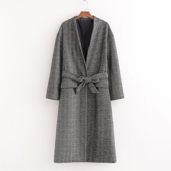 women's wool & blends zoepo solid tie belt waist coats women fashion casual v neck jackets elegant long sleeve female ladies lp, Black
women's wool & blends zoepo solid tie belt waist coats women fashion casual v neck jackets elegant long sleeve female ladies lp, Black