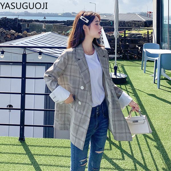 yasuguoji женские куртки костюм двубортный vintage повседневная check дамы blazer 2020 офис высокого качества пиджак женский, White;black
yasuguoji женские куртки костюм двубортный vintage повседневная check дамы blazer 2020 офис высокого качества пиджак женский, White;black