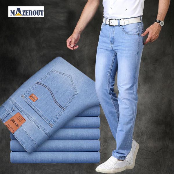 mazerout men business jeans classic spring autumn male skinny straight stretch denim pants summer overalls slim fit trousers, Blue
mazerout men business jeans classic spring autumn male skinny straight stretch denim pants summer overalls slim fit trousers, Blue