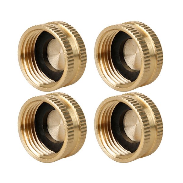 4 pieces garden hose brass hose cap with washers 3/4-inch female thread end cap for standard garden hose
4 pieces garden hose brass hose cap with washers 3/4-inch female thread end cap for standard garden hose