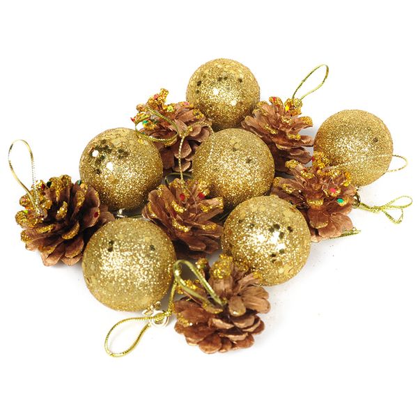 lbme 12 pcs/set christmas ball and pine cones baubles xmas tree home decorations ornament
lbme 12 pcs/set christmas ball and pine cones baubles xmas tree home decorations ornament