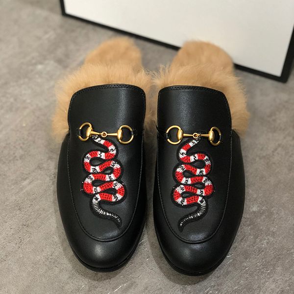 men mules flats fur slippers fashion loafers embroidery princetown tiger shoes furry slides muller slipper women sandal with box c14, Black
men mules flats fur slippers fashion loafers embroidery princetown tiger shoes furry slides muller slipper women sandal with box c14, Black