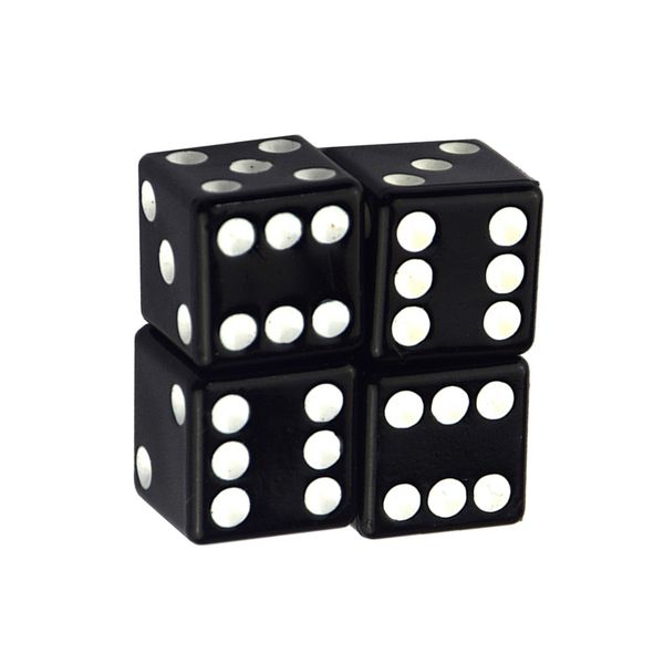 aluminum alloy dice tire valve stem caps for car motorcycle bicycle black , pack of 4
aluminum alloy dice tire valve stem caps for car motorcycle bicycle black , pack of 4