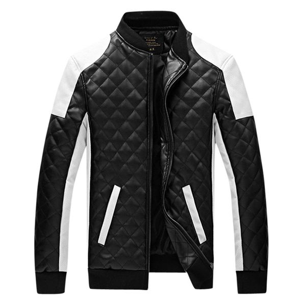 2019 brand mens patchwork leather bomber jackets casual plaid pu baseball jacket male zipper standing collar coat jaqueta 5xl, Black;brown
2019 brand mens patchwork leather bomber jackets casual plaid pu baseball jacket male zipper standing collar coat jaqueta 5xl, Black;brown