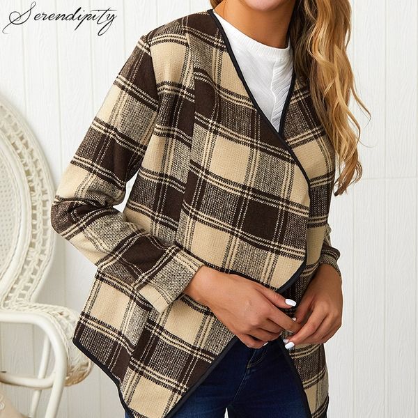 fashion plaid casual women cardigan long sleeve coat outwear winter lapel collar tie dye loose office lady wool & blends, Black
fashion plaid casual women cardigan long sleeve coat outwear winter lapel collar tie dye loose office lady wool & blends, Black