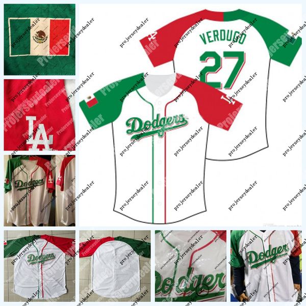 Youth Dodgers Mexican Heritage Night Baseball Jersey 27 Alex Verdugo Mexico National Day Turner Seager Bellinger Kershaw Muncy Hernandez
Youth Dodgers Mexican Heritage Night Baseball Jersey 27 Alex Verdugo Mexico National Day Turner Seager Bellinger Kershaw Muncy Hernandez