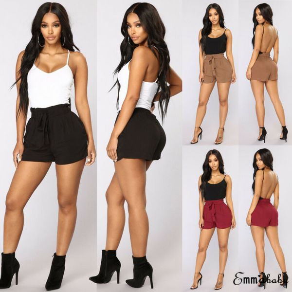 women solid color fashion streetwear shorts summer stylish loose shorts bow beach high waist short trousers, White;black
women solid color fashion streetwear shorts summer stylish loose shorts bow beach high waist short trousers, White;black