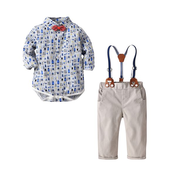 brand baby boys clothing sets baby clothes infant 3pcs suits boy cotton printing bodysuits+suspender pants +bow tie 19f072, White
brand baby boys clothing sets baby clothes infant 3pcs suits boy cotton printing bodysuits+suspender pants +bow tie 19f072, White