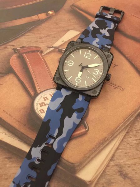 great automatic aviation commando bellross mechanical 42mm mens watches grey dial wristwatches with white hour marker and hands, Slivery;brown
great automatic aviation commando bellross mechanical 42mm mens watches grey dial wristwatches with white hour marker and hands, Slivery;brown