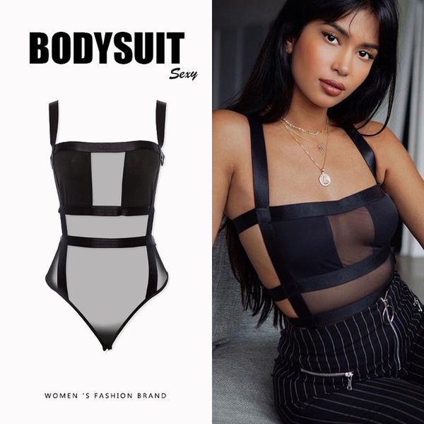 black bodysuit women short jumpsuit fashion hollow out back strap playsuit romper mesh body, Black;white
black bodysuit women short jumpsuit fashion hollow out back strap playsuit romper mesh body, Black;white