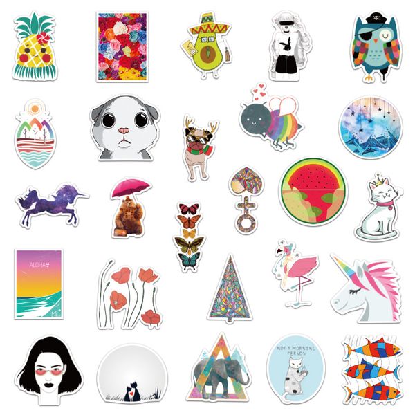 100pcs small fresh sticker waterproof removable suitcase notebook scooter sticker
100pcs small fresh sticker waterproof removable suitcase notebook scooter sticker
