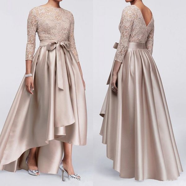 plus size mother of the bride dresses lace applique sequins 3/4 long sleeves satin high low sashes mother dresses robe de mariee, Black;red
plus size mother of the bride dresses lace applique sequins 3/4 long sleeves satin high low sashes mother dresses robe de mariee, Black;red