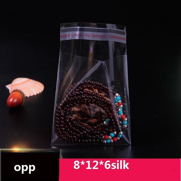 8*12cm*6silk opp bag self-adhesive transparent packaging bag clothes jewelry packaging
8*12cm*6silk opp bag self-adhesive transparent packaging bag clothes jewelry packaging