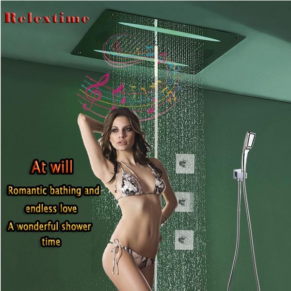 ultra luxur large-flow thermostatic valve with music fm radio bluetooth led ceiling shower head rain bubble mist shower faucet
ultra luxur large-flow thermostatic valve with music fm radio bluetooth led ceiling shower head rain bubble mist shower faucet