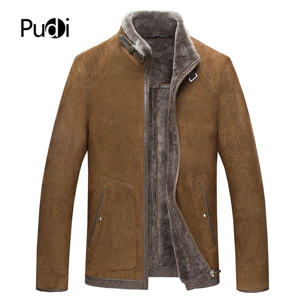 pudi cw007 2018 men new fashion real sheep leather jackets with wool fur inside fall winter casual outwear, Black;brown
pudi cw007 2018 men new fashion real sheep leather jackets with wool fur inside fall winter casual outwear, Black;brown