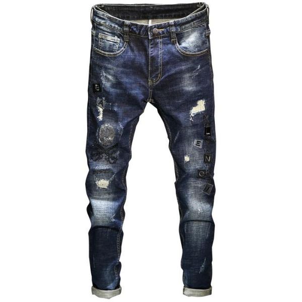 mens jeans ripped jeans for men denim trousers male hole denim trousers male straight washed cotton asian size, Blue
mens jeans ripped jeans for men denim trousers male hole denim trousers male straight washed cotton asian size, Blue