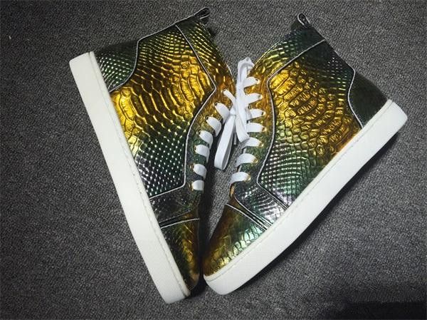new high-end customized luxury red bottom sneakers gold boa leather leisure comfortable pik-bis men's flats high shoes, Black
new high-end customized luxury red bottom sneakers gold boa leather leisure comfortable pik-bis men's flats high shoes, Black
