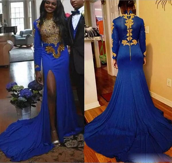 split mermaid evening dress 2019 royal blue gold applique abiye arabia robe de soiree party prom formal pageant dresses, Black;red
split mermaid evening dress 2019 royal blue gold applique abiye arabia robe de soiree party prom formal pageant dresses, Black;red