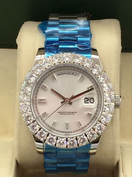 44mm big size daydate with diamond new luxury fashion product automatic movement watch stainless steel machine watch, Slivery;brown
44mm big size daydate with diamond new luxury fashion product automatic movement watch stainless steel machine watch, Slivery;brown