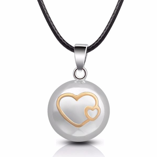 eudora bola de grossesse ball necklace double heart pendant musical sounds harmony bola pendant necklace for pregnant gift, Silver
eudora bola de grossesse ball necklace double heart pendant musical sounds harmony bola pendant necklace for pregnant gift, Silver