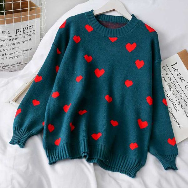 women's sweaters love heart jacquard sweater knitted winter for women loose pullovers warm long sleeve jumper, White;black
women's sweaters love heart jacquard sweater knitted winter for women loose pullovers warm long sleeve jumper, White;black