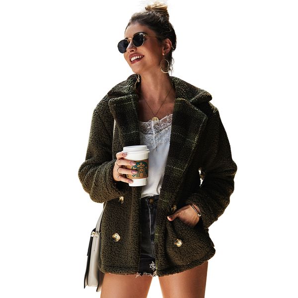 fall winter plaid turn down collar long sleeves button up hevy weight thick warm plush fleece cardigan jacket short outcoat with pockets, Black;brown
fall winter plaid turn down collar long sleeves button up hevy weight thick warm plush fleece cardigan jacket short outcoat with pockets, Black;brown