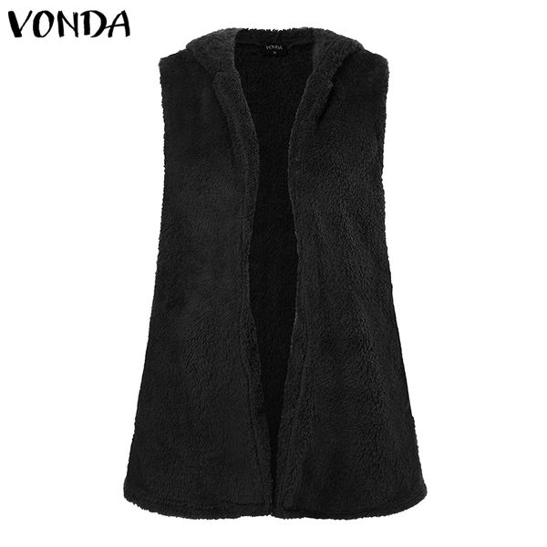 vonda 2019 plus size women coats solid color winter outerwear casual sleeveless fleece cardigan hoodies waistcoat 5xl streetwear, Black;brown
vonda 2019 plus size women coats solid color winter outerwear casual sleeveless fleece cardigan hoodies waistcoat 5xl streetwear, Black;brown