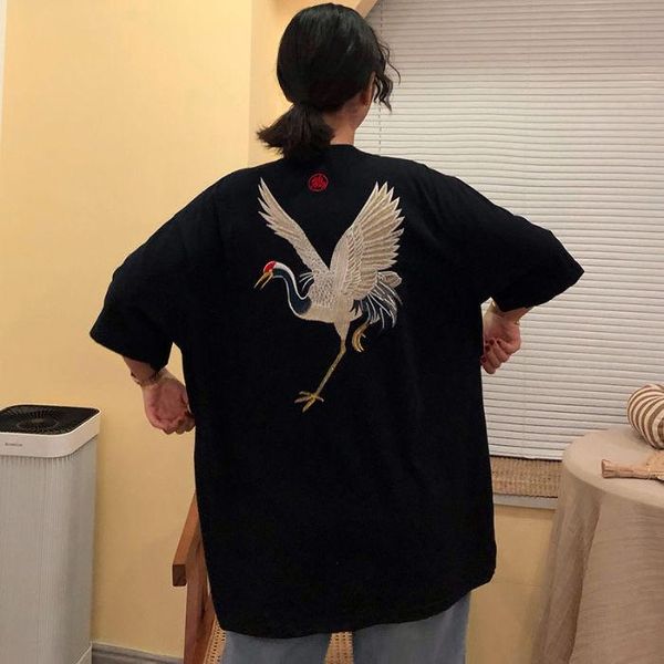 sign bf wind loose crane embroidered short-sleeved t-shirt harajuku summer edition students half-sleeved ins short-sleeved t-shirt, White
sign bf wind loose crane embroidered short-sleeved t-shirt harajuku summer edition students half-sleeved ins short-sleeved t-shirt, White