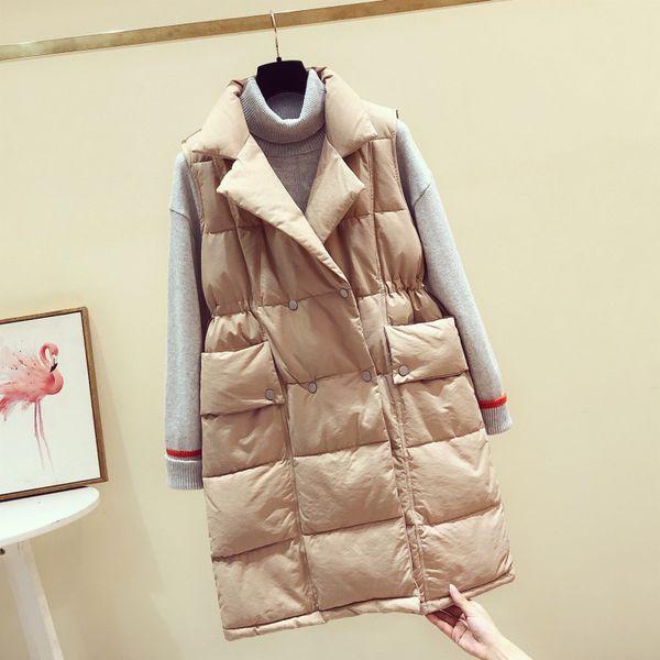 autumn winter vest women waistcoat 2019 female sleeveless vest jacket warm long coat colete feminino slim waist coats, Black;white
autumn winter vest women waistcoat 2019 female sleeveless vest jacket warm long coat colete feminino slim waist coats, Black;white