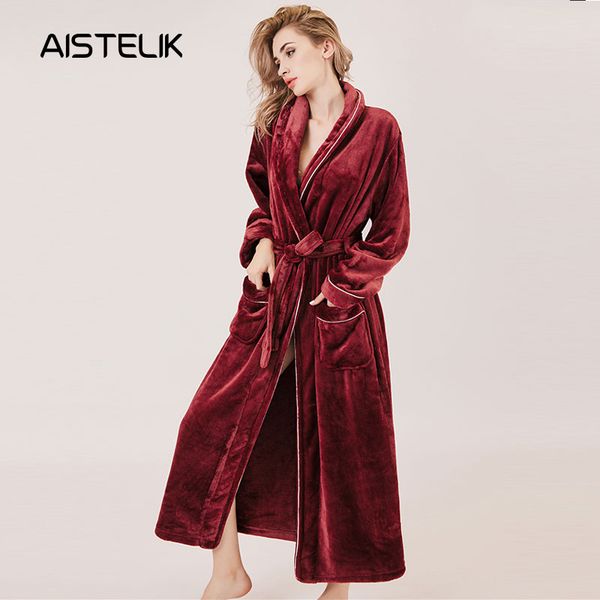 autumn and winter ladies pajamas flannel noble nightgown female thickening long coral fleece bathrobe robe plus fat pajamas, Black;red
autumn and winter ladies pajamas flannel noble nightgown female thickening long coral fleece bathrobe robe plus fat pajamas, Black;red