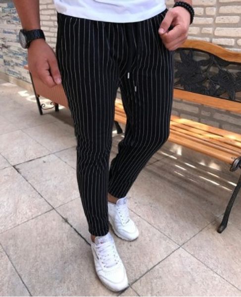 2018 cross-border foreign trade mens striped casual leggings, Black
2018 cross-border foreign trade mens striped casual leggings, Black