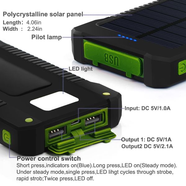 20000mah for xiaomi mi iphone 6 7 8 solar power bank waterproof led solar charger 2 usb ports external charger polymer powerbank
20000mah for xiaomi mi iphone 6 7 8 solar power bank waterproof led solar charger 2 usb ports external charger polymer powerbank