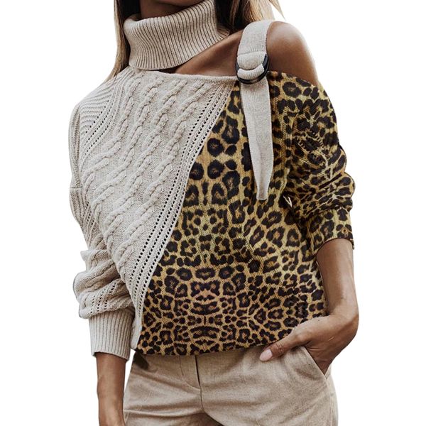 lasperal leopard patchwork turtleneck sweater women off shoulder color block leopard sweaters batwing long sleeve strapless, White;black
lasperal leopard patchwork turtleneck sweater women off shoulder color block leopard sweaters batwing long sleeve strapless, White;black
