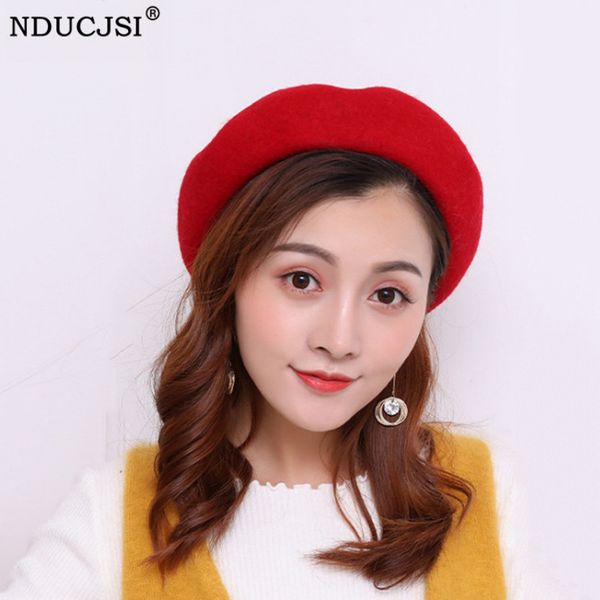 nducjsi new women winter hat beret female wool cotton blend cap woman's hat black gray red pink boinas de mujer girls berets, Blue;gray
nducjsi new women winter hat beret female wool cotton blend cap woman's hat black gray red pink boinas de mujer girls berets, Blue;gray